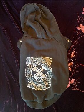 DIXXON Black Graphic Hoodie for Dogs